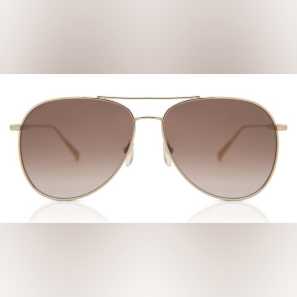 Longchamp Gold Rose Aviator Unisex Sunglasses - Picture 6 of 9